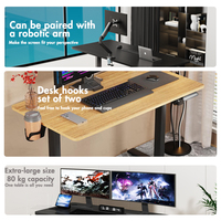 Bureau debout électrique commercial moderne à double moteur, hauteur réglable, en acier inoxydable, durable, écologique, mobilier de bureau
