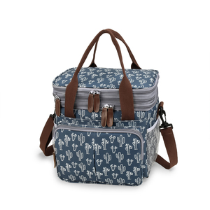 Panier de pique-nique isotherme pour adultes, sac <span class=keywords><strong>repas</strong></span> thermique pour extérieur, nouveau sac à déjeuner tendance en tissu Oxford résistant à l'eau - Product Image 2