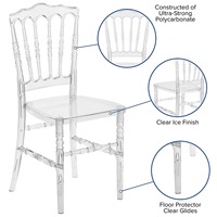 Chaise de banquet empilable en acrylique transparente de qualité supérieure, idéale pour les événements, les hôtels et les mariages – Meilleure vente