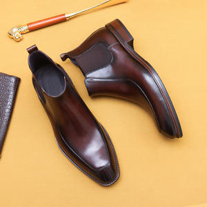 Zapatos Oxford Formales Británicos de Piel Vacuna de Primera Capa, con Acabado Brillante, Punta Cuadrada, Estilo Casual de Negocios para Otoño, con Suela Gruesa para Hombre - Product Image 4