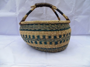 Wholesale Modern Rectangle Seagrass Bolga <b>Hanging</b> <b>Storage</b> <b>Baskets</b> with Handles African Design Made in Vietnam - Product Image 4