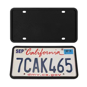 Moldura de placa de número de carro, moldura de placa de número de carro personalizada, silicone pvc