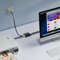 FTP 사용자를 위한 USB 전원 케이블을 갖춘 3 포트 LAN 분배기를 갖춘 1000Mbps 고속 네트워크 분배기-1 ~ 2 1 ~ 3