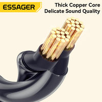 Écouteurs ESSAGER S16 Series HiFi avec contrôle tactile, prise jack 3,5 mm, Aux, USB Type C