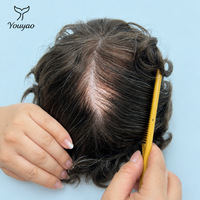 Prothèse capillaire fine NG 0,02 mm Skin Vloop Premium pour hommes, densité 110, cheveux indiens, base PU 8x10, ligne de cheveux V Looped