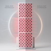 Panel LED Rojo NIR de Grado Comercial con 5 Longitudes de Onda (630nm, 660nm, 810nm, 830nm, 850nm), Control Remoto, 300 Chips, OEM, B2B