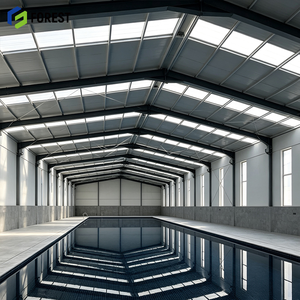 Centre sportif aquatique modulaire robuste avec structure en acier préfabriquée à haute clarté au sol pour natatorium - Product Image 1