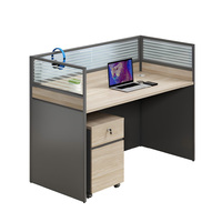 Poste de travail moderne en bois pour bureau, avec cloison de séparation, bureau d'ordinateur, table de direction de luxe pour employés, ensemble de mobilier.