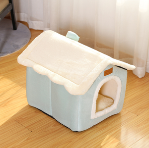 أثاث فاخر قابل للطي XL للقطط الداخلية ، منزل مكعب وسرير للحيوانات الأليفة ، خيمة مخبأ للحيوانات الأليفة الصغيرة المتعددة لفصل الشتاء - Product Image 4