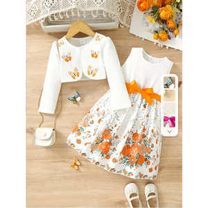 Venta Directa de Fábrica: Conjuntos de Ropa de Verano de Algodón Floral de Dos Piezas para Niños, Ropa Infantil, Pacas Premium en Stock - Product Image 1
