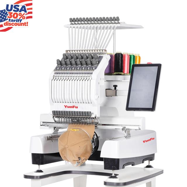 2025 Single-Head Automatic Computerized Cap Embroidery Machine Household 15 Needles Latest Technology