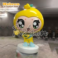 Figurine de dessin animé en résine personnalisable, sculpture de personnage IP réaliste, poupée/mascotte sur mesure pour affichage au sol