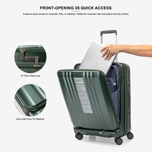 Valise de voyage d'affaires multifonctionnelle à coque rigide, ouverture frontale, légère et durable, 24 pouces, avec roues pivotantes et serrure TSA – Offre Spéciale - Product Image 2
