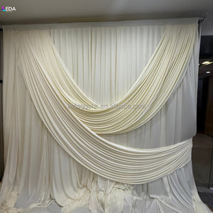 ผ้าม่านฉากหลังงานแต่งงานสีขาวนมข้าวโพด LEDA สำหรับตกแต่งงานปาร์ตี้ - Product Image 1
