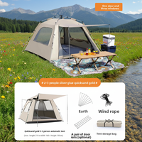 Tente de camping portable camouflage imperméable pour l'extérieur, abri de pique-nique en tissu Oxford, équipement de camping d'été, vente en gros directe usine