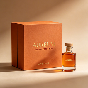 Boîte cadeau élégante avec logo personnalisé, pliable, à extrémités rabattables, avec dorure à chaud, pour liqueur d'orange <span class=keywords><strong>triple</strong></span> <span class=keywords><strong>sec</strong></span> de qualité supérieure - Product Image 1