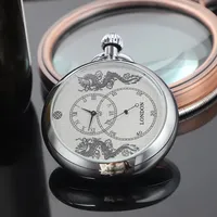 Montre de poche mécanique de luxe impériale antique à remontage manuel, boîtier en métal, montre de poche pour homme avec chaîne FOB, cadeau Reloj