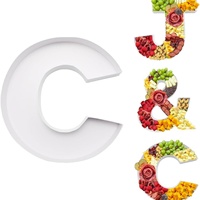 Boîte décorative remplissable en carton de 12 pouces en forme de lettre C, finition mate, estampage à chaud, personnalisable, pour aliments pour bébés, en carton.