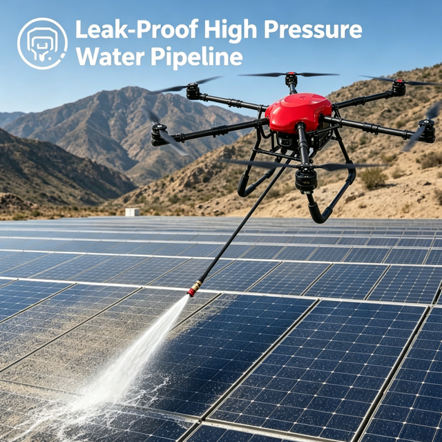 OEM Low Noise Design Commercial Building Window Curtain Wall Building Facade Pressure Washing Drone System Washing Drone