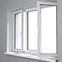 Ventanas y Puertas de PVC de Diseño Personalizado para Interiores de Oficina, Ventanas Abatibles de PVC
