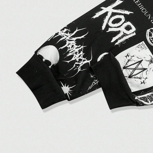 Vente Flash : Sweat à Capuche Oversize de Designer 450 g/m² avec Impression Numérique Totale Crâne, Coupe Courte pour Homme - Product Image 4