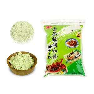 Japanese korean style Wasabi powder is used in Sashimi sushi and salmon