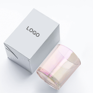 Lọ đựng nến thủy tinh trong suốt, thiết kế tùy chỉnh thời trang, sang trọng, óng ánh cầu vồng, có nắp đậy, đựng nến thơm. - Product Image 5