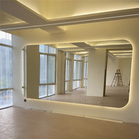 Miroir Mural Grand Format Haute Définition Plein Pied avec Lumière LED pour Studio de Danse et Salle de Sport, Vente en Gros d'Usine