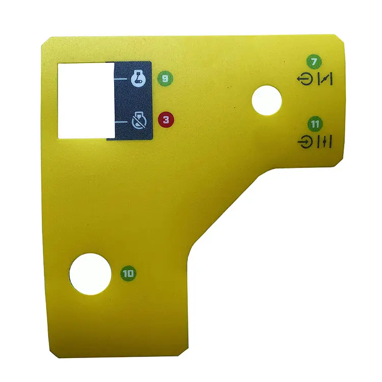 Benutzer definierte matte Polycarbonat Lexan Membran Maschine mechanische elektrische Aufkleber Schalter Steuer tastatur PET Panel Etiketten