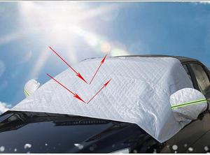 Pare-neige de voiture Couvre-neige avant Couvre-<span class=keywords><strong>soleil</strong></span> en tissu <span class=keywords><strong>Demi</strong></span>-couverture de pare-brise Couvre-pare-<span class=keywords><strong>soleil</strong></span> antigel - Product Image 3
