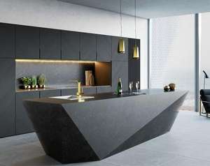 Mueble de Cocina Geométrico SANTOPOVA con Almacenamiento Integrado en la Pared y Paneles de Grano Vertical - Product Image 1