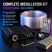 Kit de plafonnier à fibres optiques RVBW 25W avec effet étoile filante et télécommande via application