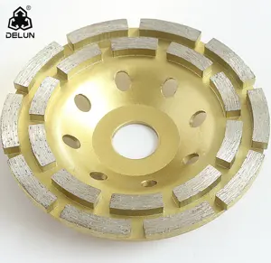DELUN 5 inç avrupa standart 125mm elmas taşlama tekerleği aracı değirmeni üreticisi kupası polonya aşındırıcı disk elmas fincan tekerlek