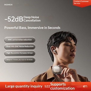 MOMAX <span class=keywords><strong>Vibe</strong></span> Lite pour écouteurs intra-auriculaires 5.3 étanches IPX4 avec suppression active du bruit, commande vocale ENC, faible latence, portée de 10 m - Product Image 5