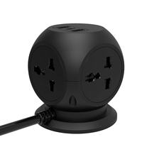 Rubik's Cube Durable 4 prises multiples Prise d'extension USB 4 prises Prise universelle Type C Prise ue Multiprise de voyage mondiale