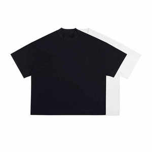 เสื้อยืดคอเต่าน้ำหนักมากสำหรับผู้ชาย420กรัมเสื้อยืดผ้าฝ้าย100% ออกแบบโลโก้ได้ตามต้องการ - Product Image 3
