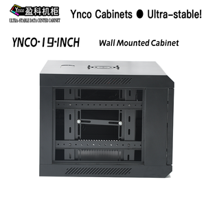 Tủ máy chủ mạng 19 inch gắn tường ynco 9U với cửa kính 600*450 giá thép cho sản phẩm Chứng Khoán trung tâm dữ liệu - Product Image 4