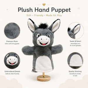 Maßgefertigte Waldtier-Handpuppen für Kinder, Plüschtiere mit PP-Baumwollfüllung, Superweicher Stoff, Geburtstagsgeschenk - Product Image 3