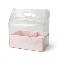 Boîte cadeau transparente en plastique pour gâteau aux fleurs, emballage transparent pour gâteau aux fleurs, boîte cadeau en PET pour gâteau