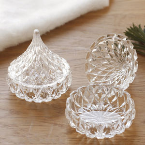 Ventes en gros de pots à bougies en verre de luxe avec couvercle, boîte à bijoux en verre ou boîte à bibelots pour la décoration de la maison - Product Image 5