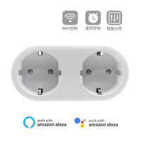 Multiprise intelligente Tuya WiFi EU avec 4 prises AC à contrôle individuel, ignifuge, compatible avec Alexa et Google Home