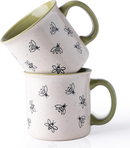 High Quality <b>Cheap</b> Big Ceramic Coffee Mug Multi-Color Bee Design Good Price Direct Factory Supply Porcelain Reusable Food Safe - Product Image 3