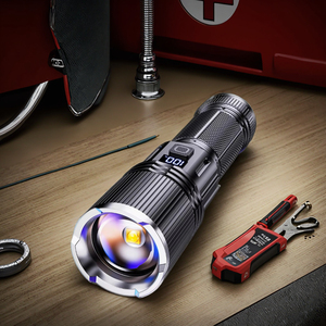 26650 nhôm hợp kim ngân hàng điện Đèn pin sáng cao LED Sạc trắng Laser <span class=keywords><strong>Torch</strong></span> IP65 đánh giá cho trường hợp khẩn cấp sử dụng - Product Image 1