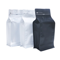 Sacs à café à fond plat de 250g, 500g, 1kg, sacs à café vides personnalisés, sacs d'emballage pour grains de café imprimés