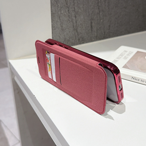 Étui portefeuille à rabat en cuir PU avec grille, fentes pour cartes, fermeture magnétique pour <span class=keywords><strong>iPhone</strong></span> 12 <span class=keywords><strong>13</strong></span> 14 15 16 17 18 <span class=keywords><strong>Pro</strong></span> <span class=keywords><strong>Max</strong></span>, compatible charge sans fil, <span class=keywords><strong>coque</strong></span> antichoc - Product Image 4