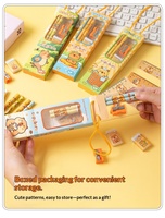Coffret de papeterie 5-en-1 Capybara : Trousse à crayons en bois pour enfants, kit 5 pièces, cadeau de rentrée scolaire pour élèves du primaire