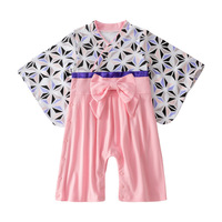 Costume Yukata japonais en coton style kimono pour bébé fille, tenue de fête pour nouveau-né Kawaii samouraï, HCCB-003