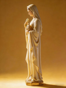 Estatua de la Virgen María Madre de Dios de 26 cm, Virgen María para Decoración del Hogar, Pintada a Mano, Santa María con Lirio, Material de Resina - Product Image 5