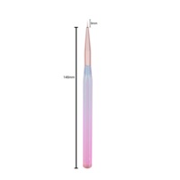 Lot de 3 pinceaux liner pour nail art, poils en nylon 7/9/11mm, tube or rose, manche acrylique, pour traçage et dessin, vente en gros pour salons
