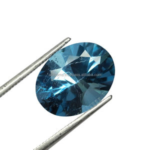 Magnifique pierre précieuse ovale en topaze bleue de Londres naturelle, pierre semi-précieuse à changement de couleur, cadeau pour elle - Product Image 5